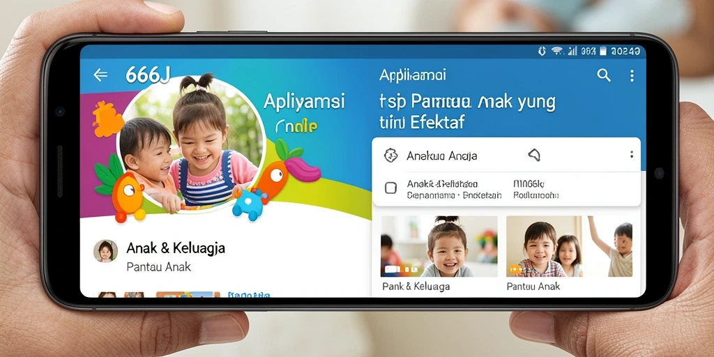 Antarmuka aplikasi 666J yang ramah pengguna untuk pantau anak.