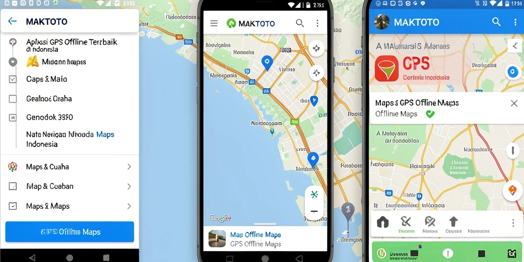 Antarmuka aplikasi MAKTOTO untuk navigasi offline yang mudah digunakan.