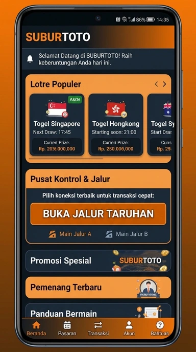 Tampilan link alternatif suburtoto